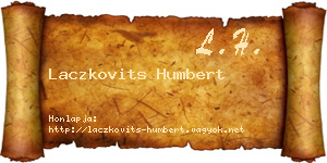Laczkovits Humbert névjegykártya